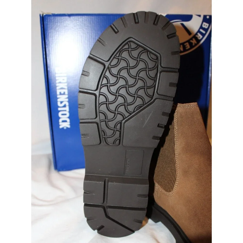 Birkenstock Mens Highwood Slip On Chelsea Ankle Boots Dark Tea EU 45 US‎ 12